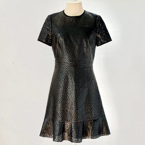 Michael Kors Black Faux Leather Dress